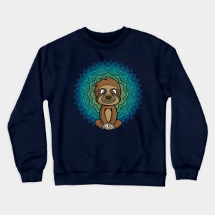 Sloth Yoga Meditate Mandala Crewneck Sweatshirt